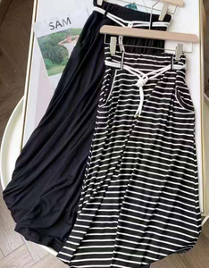 Overstock stock High Waist Casual Lady Skirt Button Front Longline Skirt for Women Sexy Hip Lift Dresses