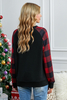 Stockpapa Pallets Liquidation 4 Color Women's Color-blocked Buffalo Plaid Long Sleeve Sweatshirt