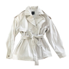 Ladies Belted White Parka