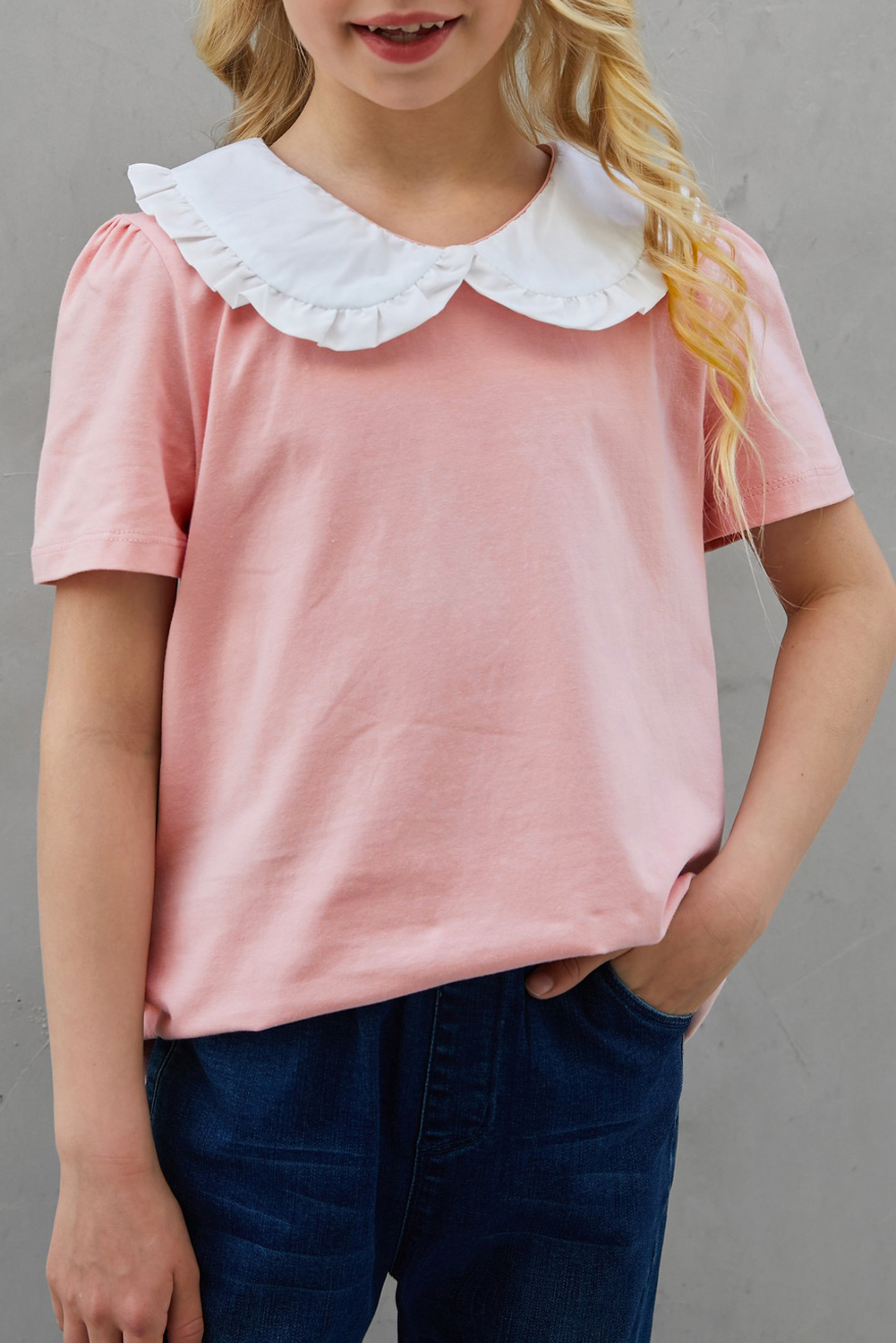 Girls Shawl Collar Tops