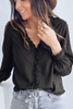 Stockpapa Lace Crochet Buttoned Long Sleeve Shirt Overstock