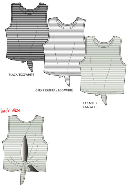 Ladies summer striped vest