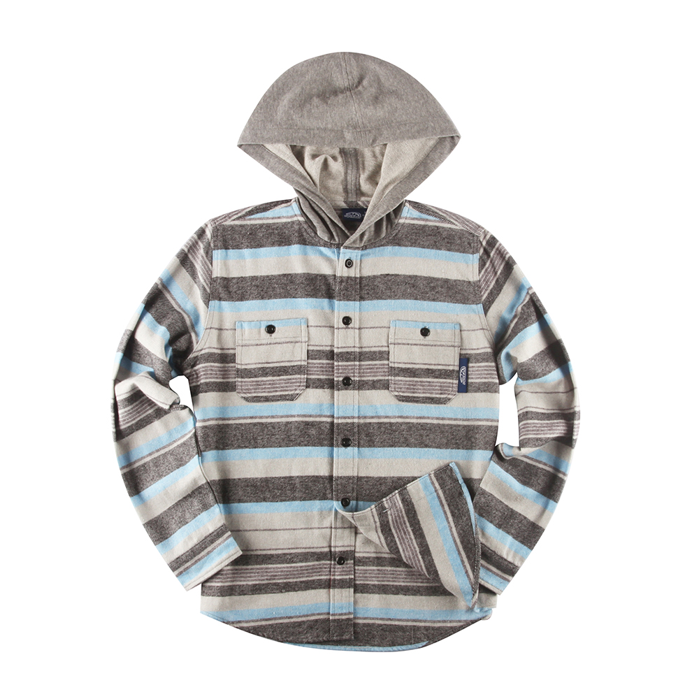 Men\'s Knit Hoodie Striped Casual Shirts in Stock 