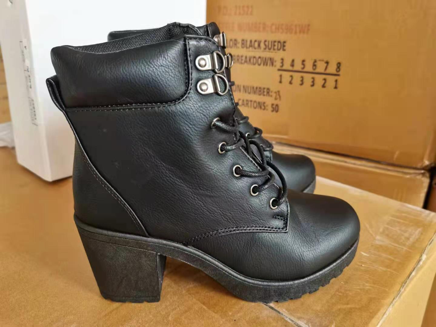 Ladies Mid Heel Ankle Boot