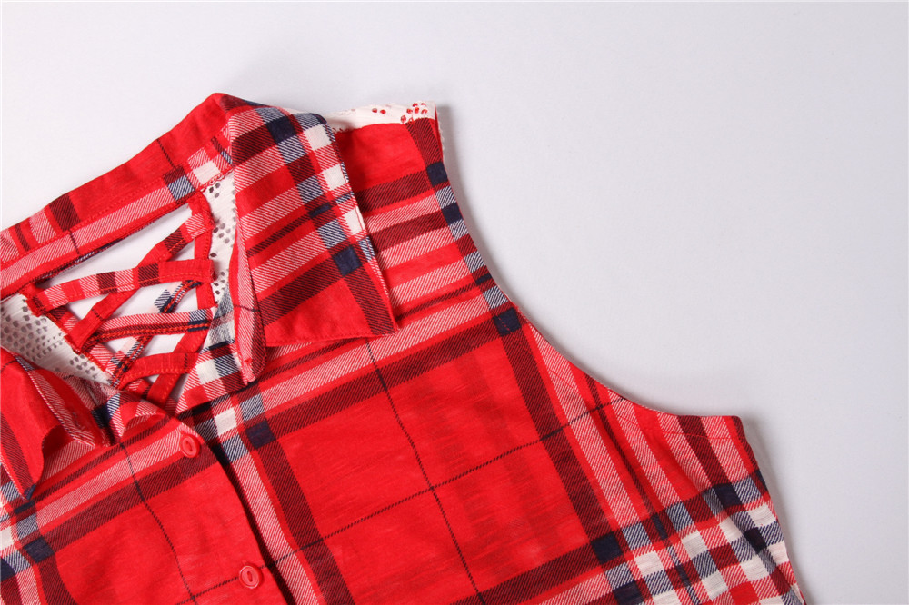 Ladies High quality Plaid Shirts in Stock