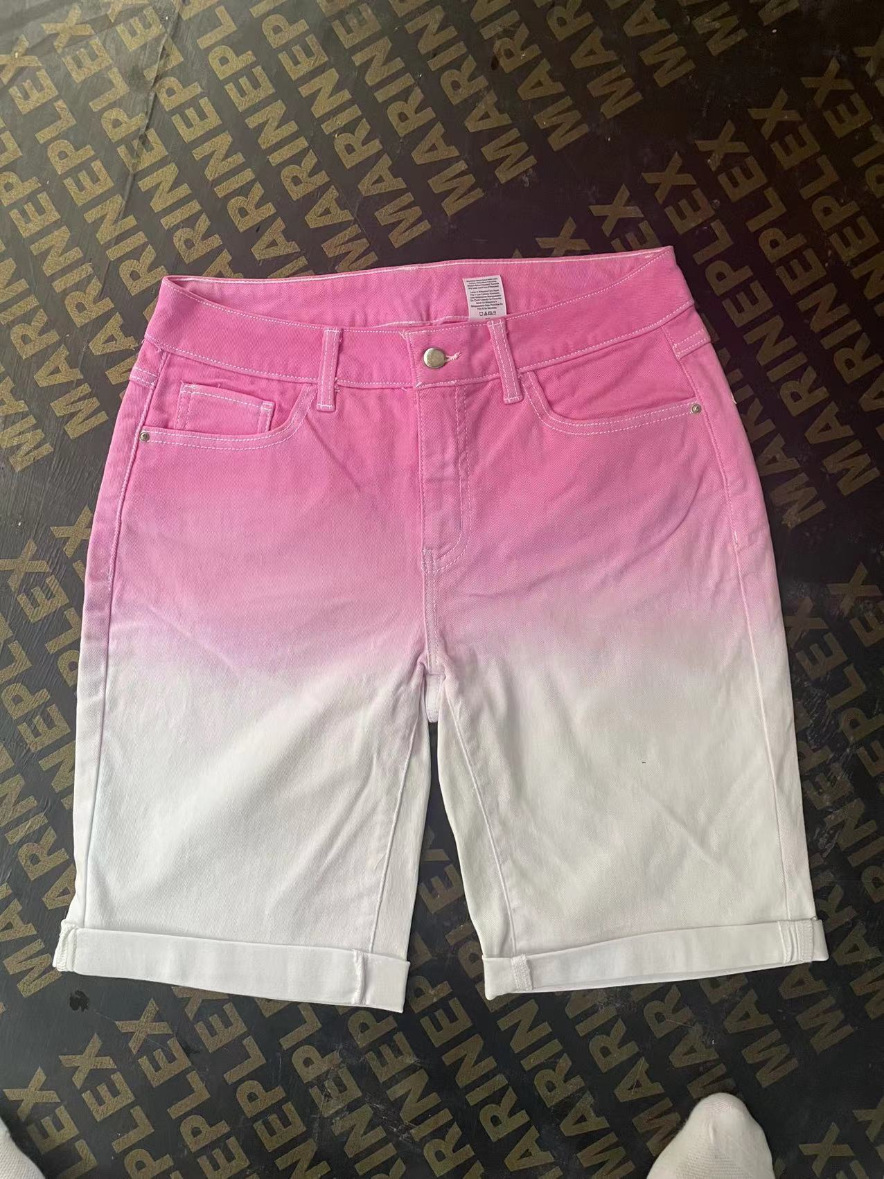 Closed Out Stock Ladies Two-one Color Stretch Shorts 