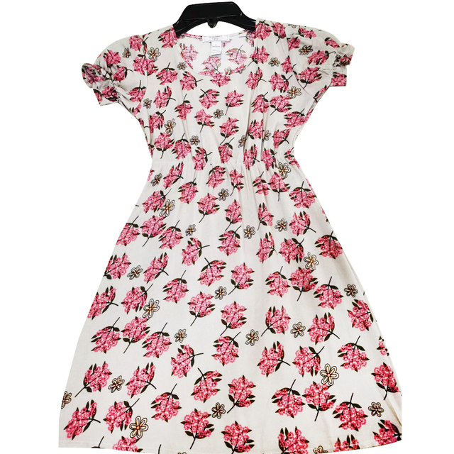 Girls' Summer Dress Prints Floral Knit Dress