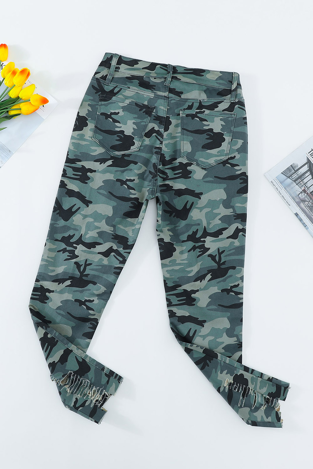 Camo print Ladies casual Skinny Jeans (5)