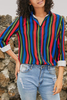 Multicolor Striped Modern Women Shirt