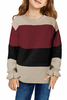 Stockpapa Outlets Clothes Girls Nice Big Striped Sweater