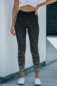 Stockpapa Dots Scattering Black Leggings