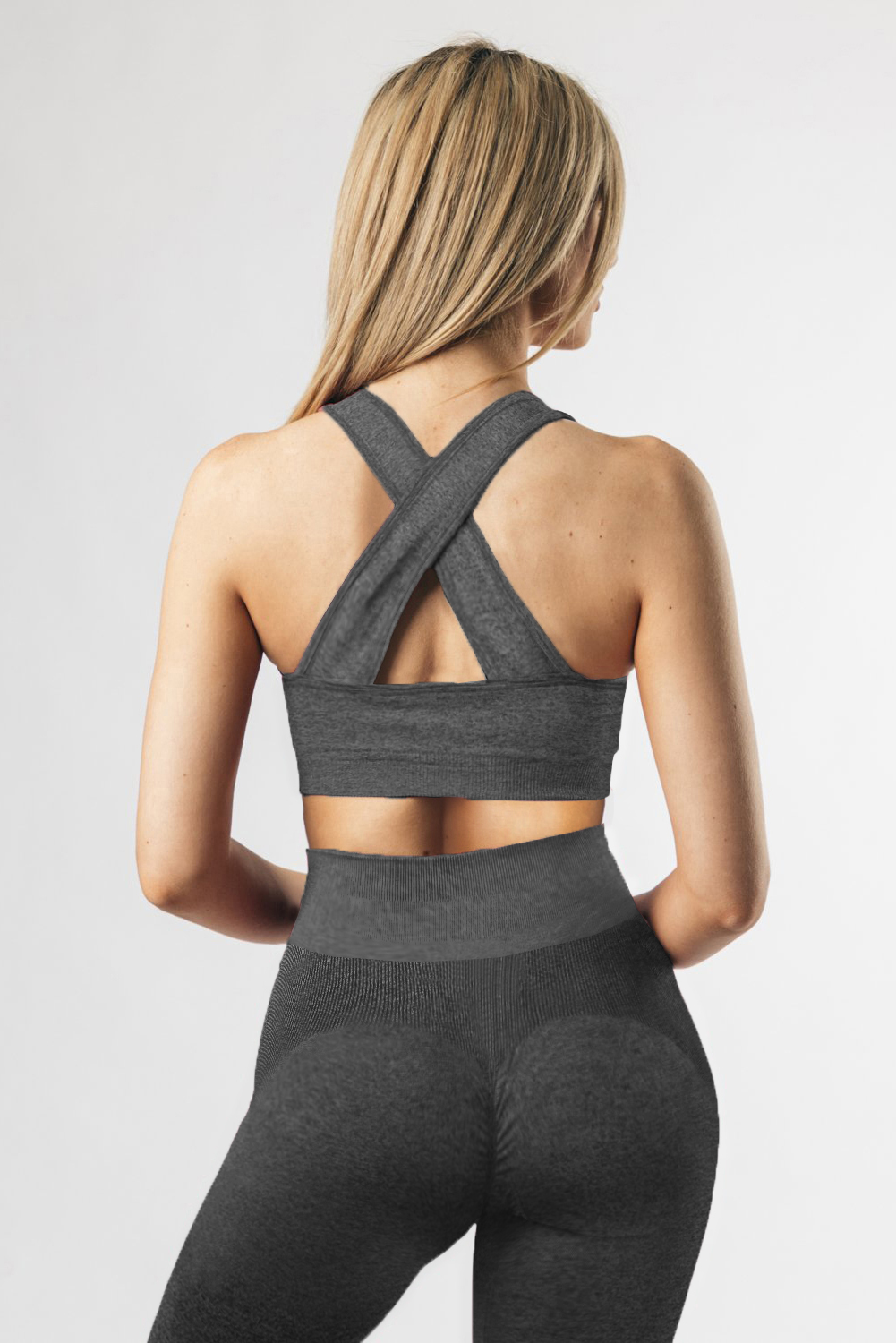 Stockpapa Criss Cross Bra and High Waist Leggings Sports Wear