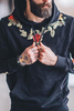 Stockpapa Floral Print Men's Hoodie