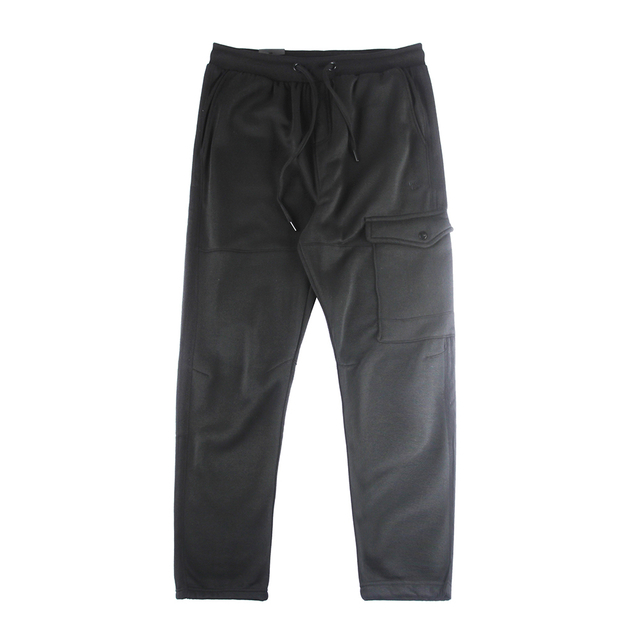 Stockpapa Apparel Stock Winter Casual Men's Leg Pocket Heavy Brush Black Sportswear Outdoor Sweatpants