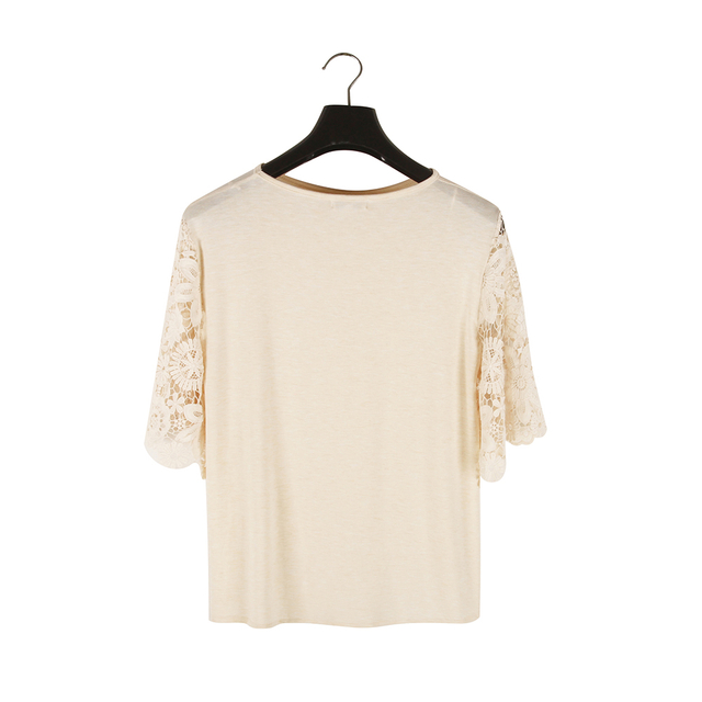 Custom Casual Stylish Guipure White Lace Sleeve For Women's Blouse