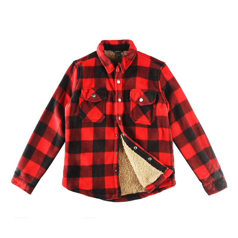 Boy's Sherpa Plaid Shirts