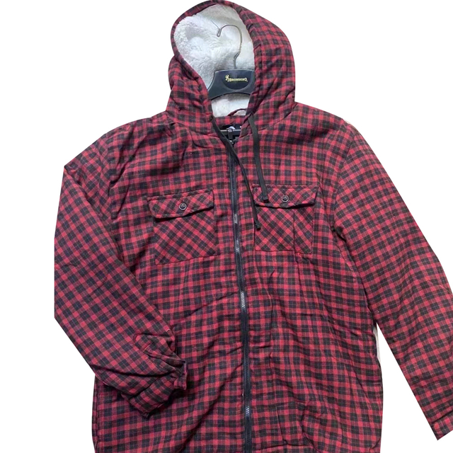 Men's Plaid Sherpa Coats in Stock