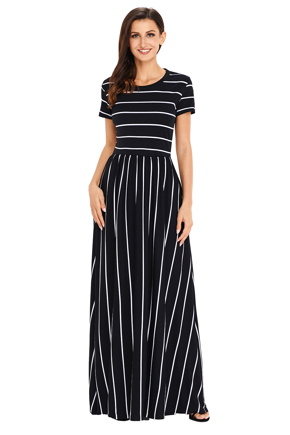 Ladies Maxi Striped Dress 